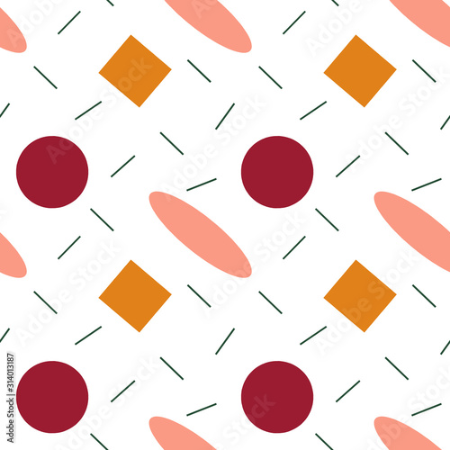 Seamless pattern of geometric shapes 