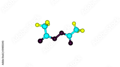 Rotating acetyl ethaneperoxoate molecule video photo