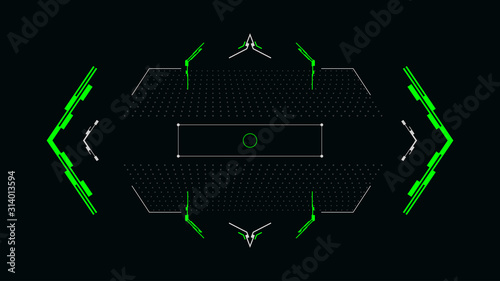 Futuristic crosshair for the hud interface.