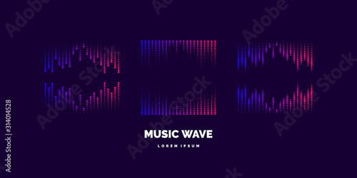 Vector illustration of music wave in the form of the equalizer