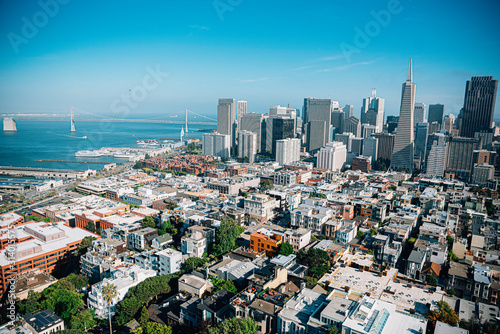 Panoramic view of financial district of San Francisco