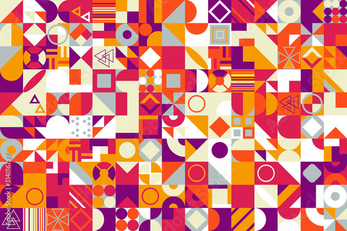 Abstract vector pattern design in Geometric flat style for web banner, business presentation, branding package, fabric print, wallpaper