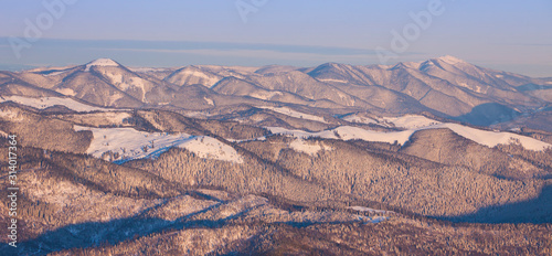 Carpathians Bistritei mountains in Romania