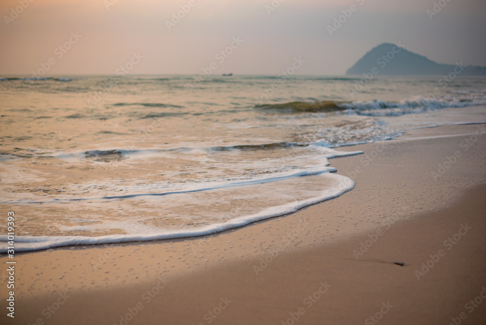 sunset, beach, sea, sky, water, ocean, sunrise, sun,