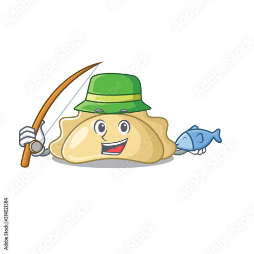 A Picture of happy Fishing pierogi design