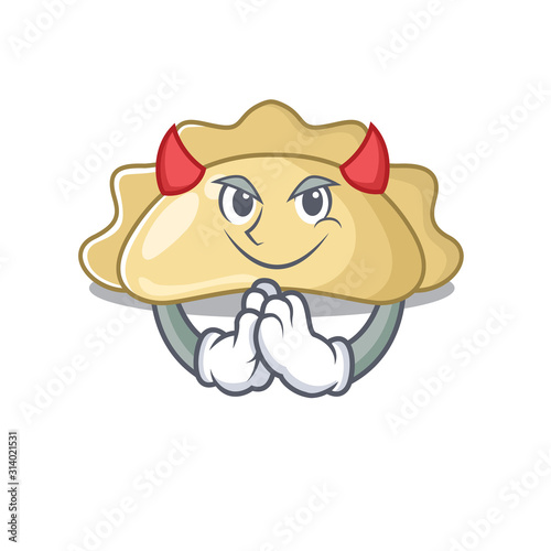 Devil pierogi Cartoon in character with design