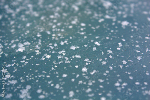 background of snowflakes on a blue background