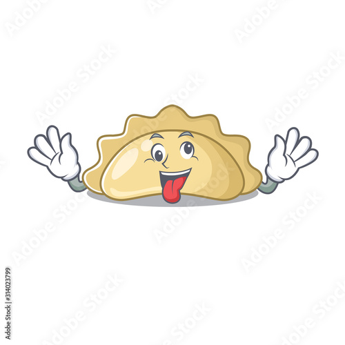 Pierogi Cartoon character style with a crazy face