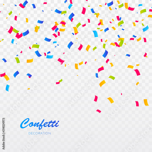 Color Confetti Background. Celebrate Party Vector Illustration