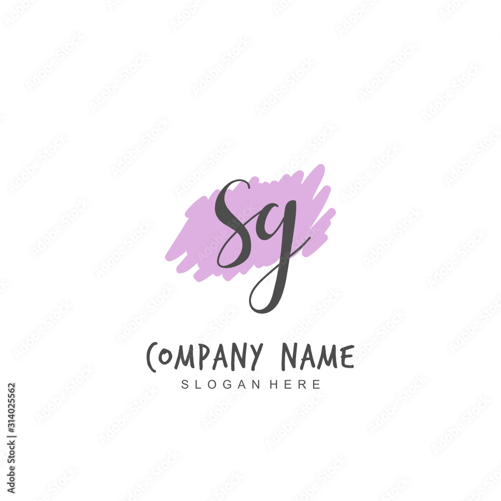 Handwritten initial letter S G SG for identity and logo. Vector logo template with handwriting and signature style. Handwritten initial letter S G SG for identity and logo. Vector logo template with handwriting and signature style.