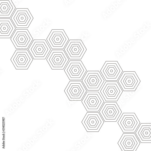  Vector seamless texture. Modern geometric background with hexagonal tiles