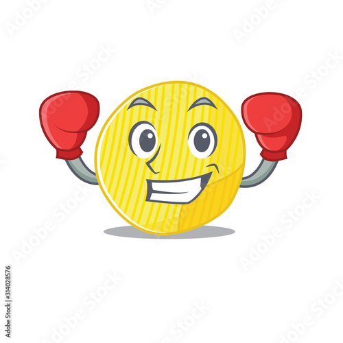 Sporty Boxing potato chips mascot character style