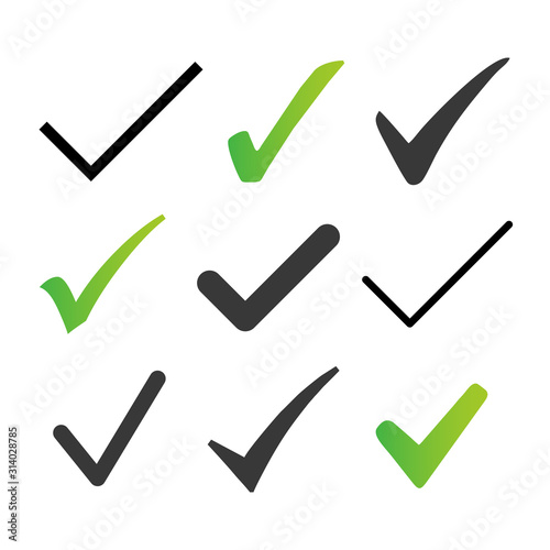 check mark and list icons stock vector. Stock vector illustration isolated on white background.