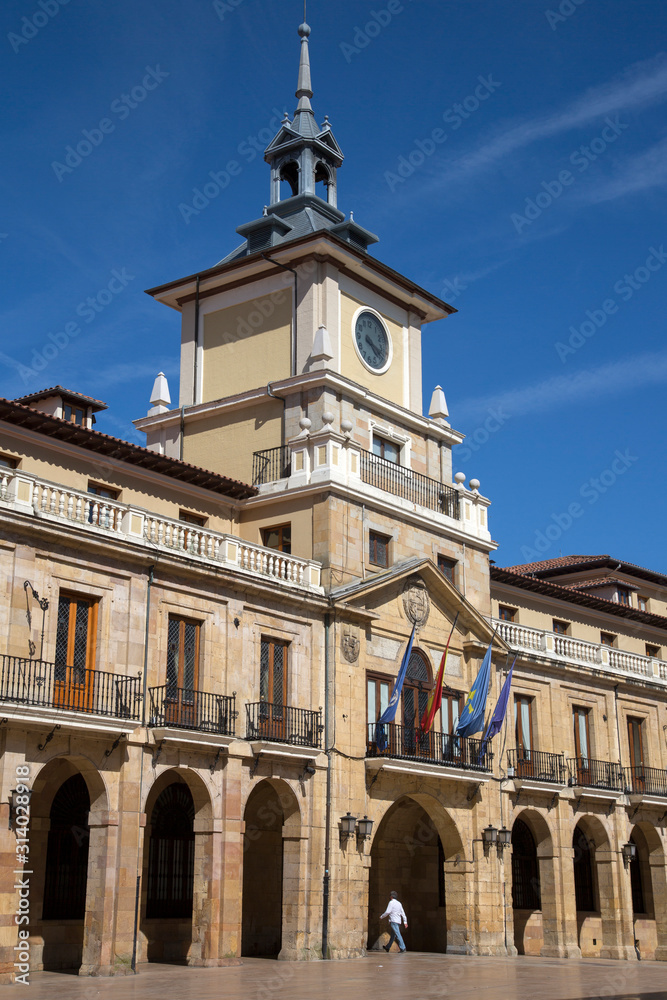 City Hall and Square in Oviedo; Asturias