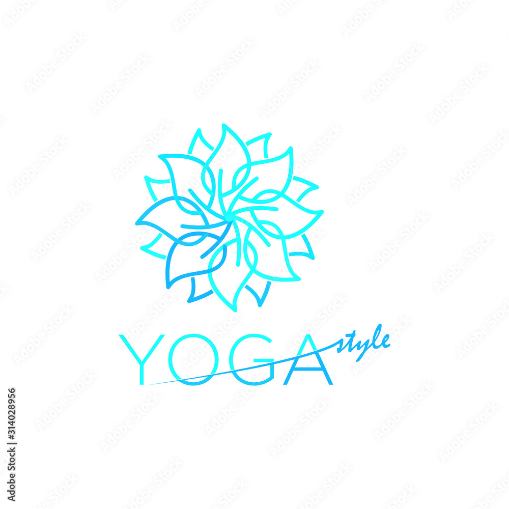 Vector image of a beautiful yoga symbol.