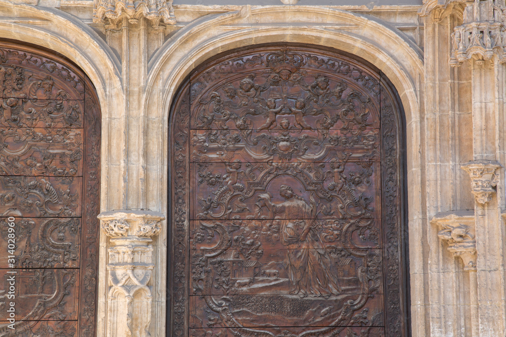 Detail on Cathedral Church Door, Oviedo; Asturias