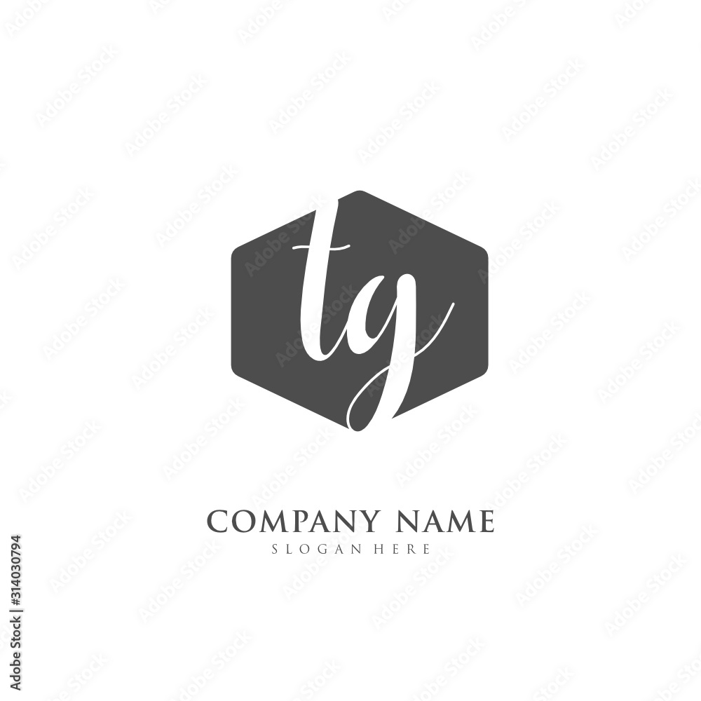 Handwritten initial letter T G TG for identity and logo. Vector logo template with handwriting and signature style. Handwritten initial letter T G TG for identity and logo. Vector logo template with handwriting and signature style.