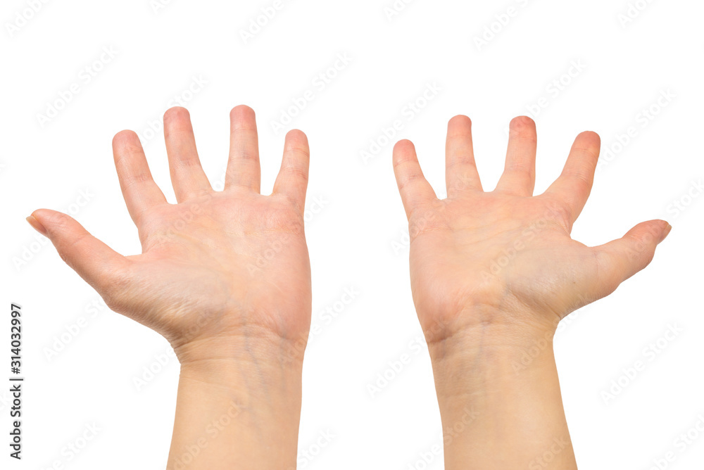 Woman hands wanting or asking for something. Woman hands wanting or asking for something.