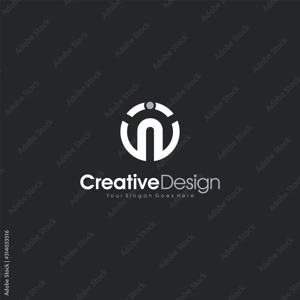 Letter N logo, Circle shape symbol, green and blue color, Technology and digital abstract dot connection Icon Creative Design Letter N logo, Circle shape symbol, green and blue color, Technology and digital abstract dot connection Icon Creative Design