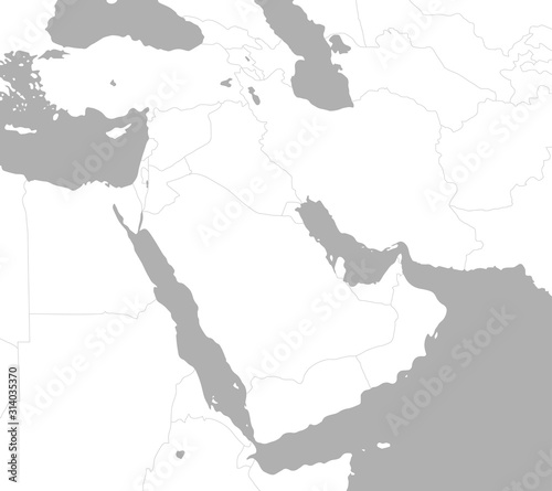 Middle east , Arabian countries map / No text