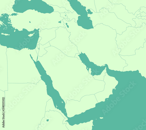 Middle east , Arabian countries map / No text