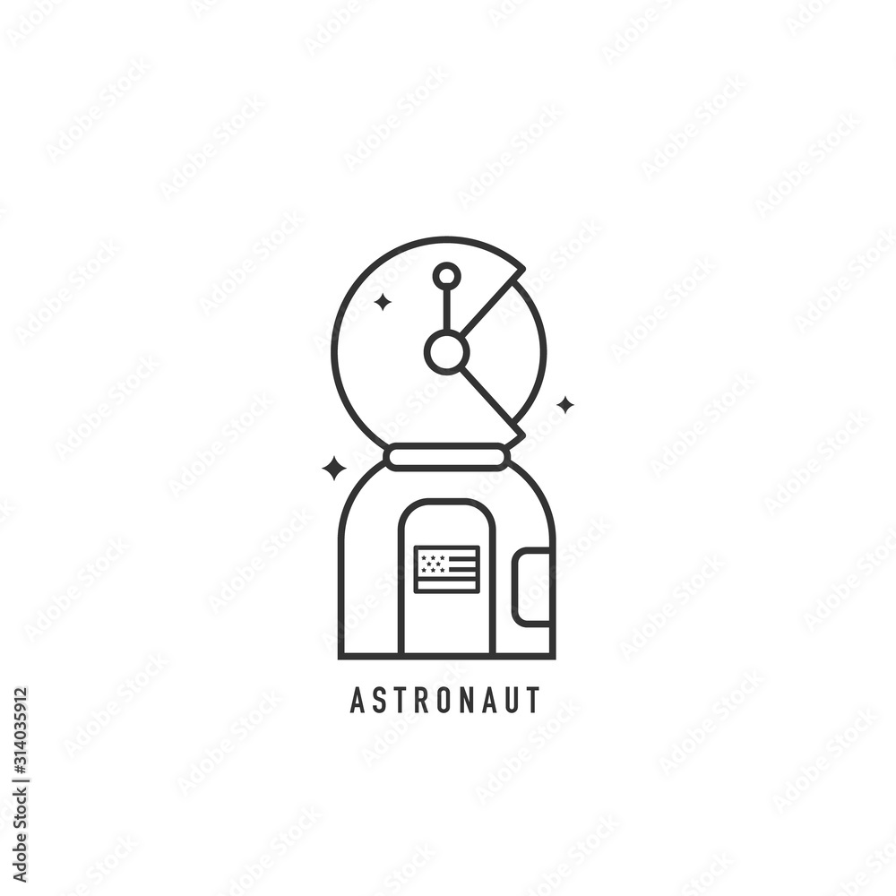 Astronaut icon. Vector sign