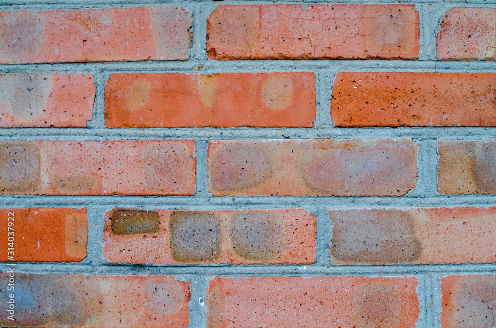 Obraz premium red brick wall, background, copy space