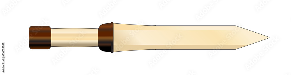 Fototapeta premium Wooden Gladiator Sword The Rudis