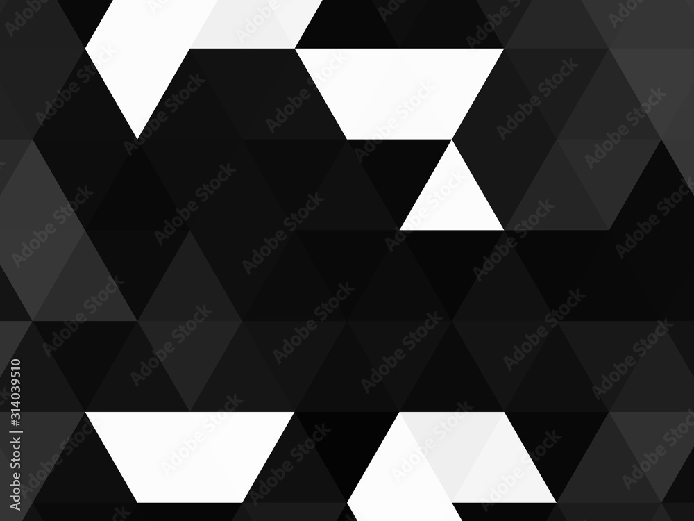 Geometric black and white pattern background. Background texture wall and have copy space for text. Picture for creative wallpaper or design art work.