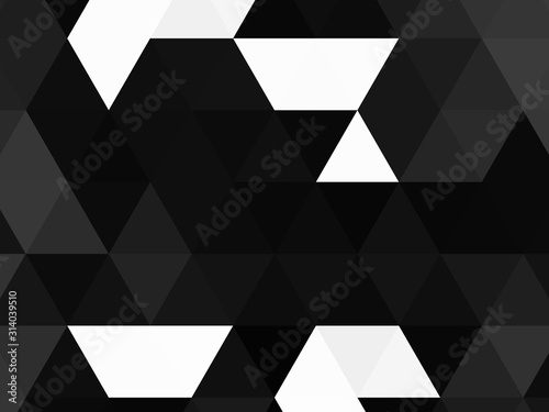 Geometric black and white pattern background. Background texture wall and have copy space for text. Picture for creative wallpaper or design art work.