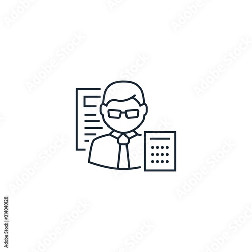 accountant creative icon. From Analytics research icons collection. Isolated accountant sign on white background