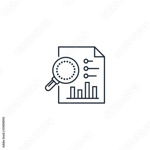 scrutiny creative icon. From Analytics research icons collection. Isolated scrutiny sign on white background
