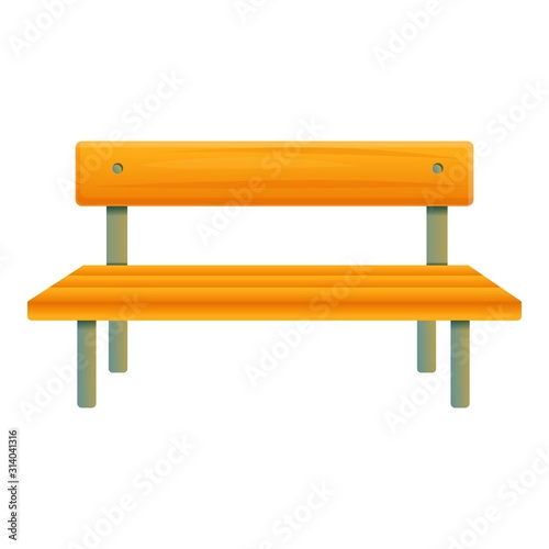 Bench icon. Cartoon of bench vector icon for web design isolated on white background