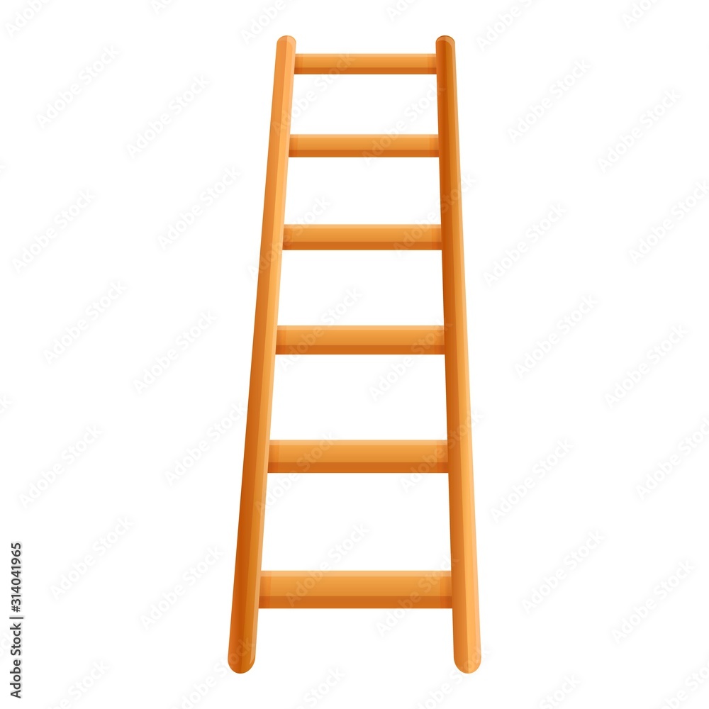 Stand ladder icon. Cartoon of stand ladder vector icon for web design isolated on white background