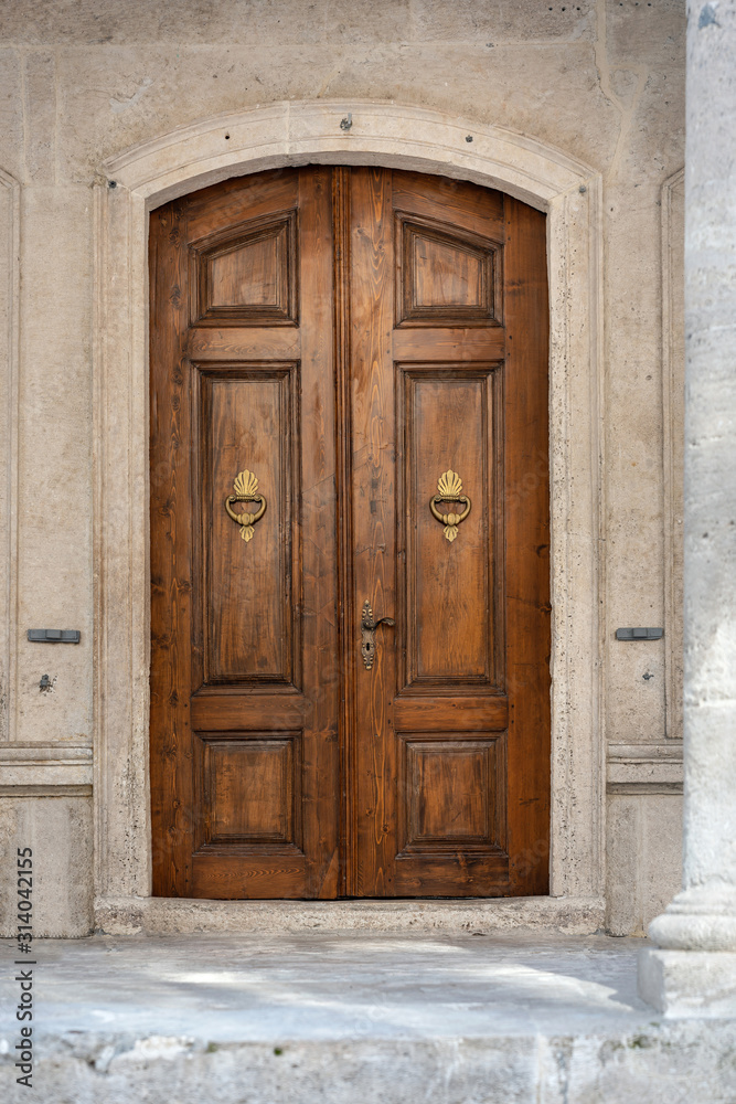 old historic wooden door