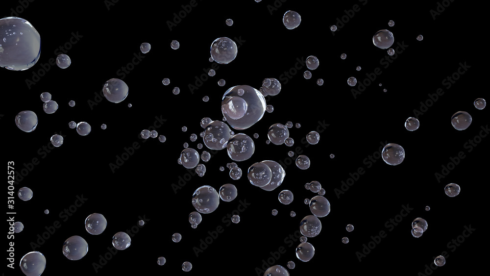 Beautiful Bubles Motion Loop with Alpha matte 4K.Realistic with Macro camera Beautiful Bubles Motion Loop with Alpha matte 4K.Realistic with Macro camera