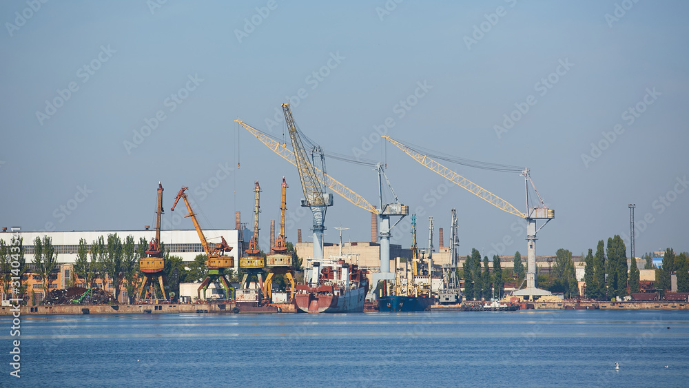 Industrial areas of the shipbuilding yard.