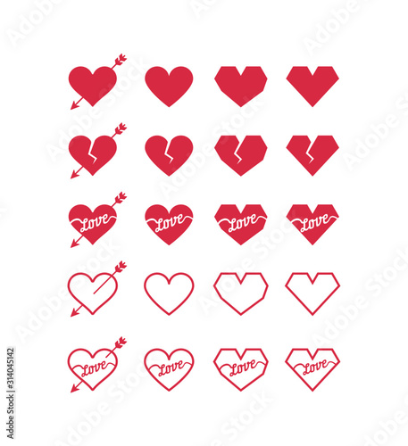 Heart pack for Valentines Day and other love situations