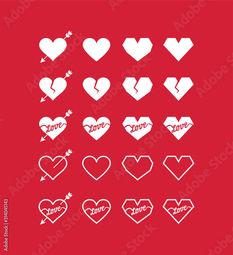 Heart pack for Valentines Day and other love situations