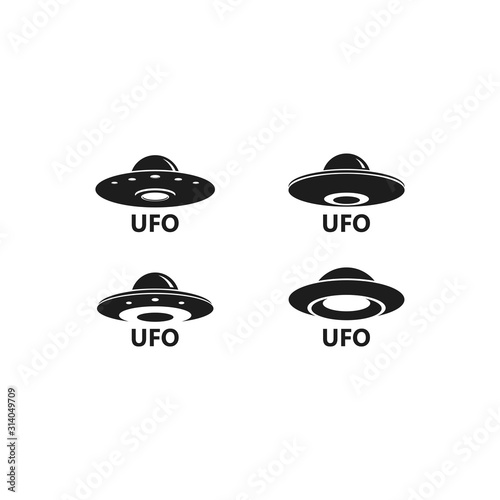 UFO vector logo template illustration