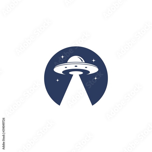 UFO vector logo template illustration