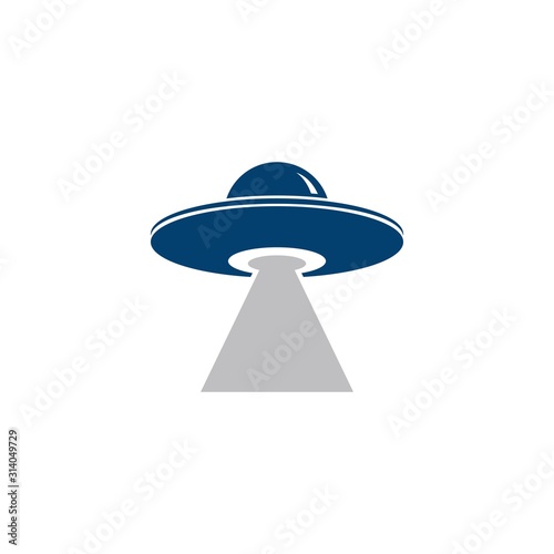 UFO vector logo template illustration