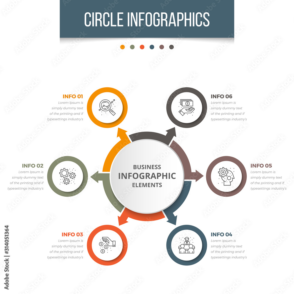 Simple Business Circle Infographic Simple Business Circle Infographic