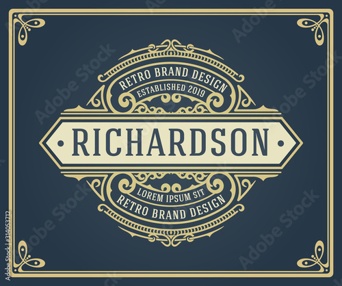 Retro Vintage Logotypes or Insignias set. Vector design elements, business signs, logos, identity, labels, badges and objects.