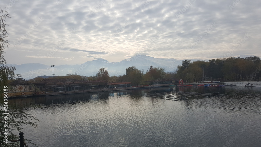 lake in fog