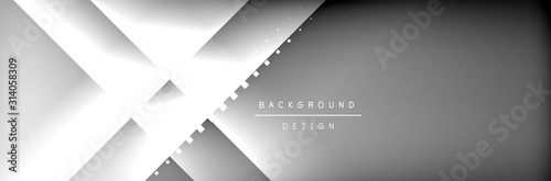 Abstract background - squares and lines composition created with lights and shadows. Technology or business digital template