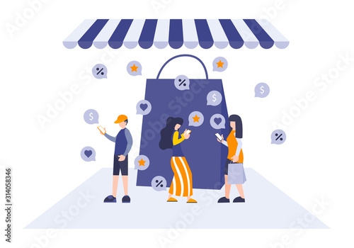 People enjoy shopping with ...