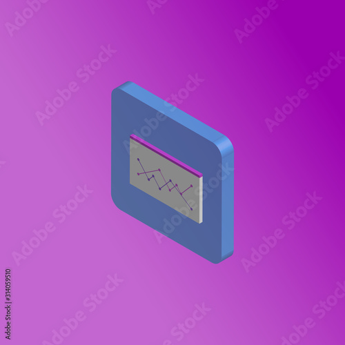 Concept flat design icon and chart for business