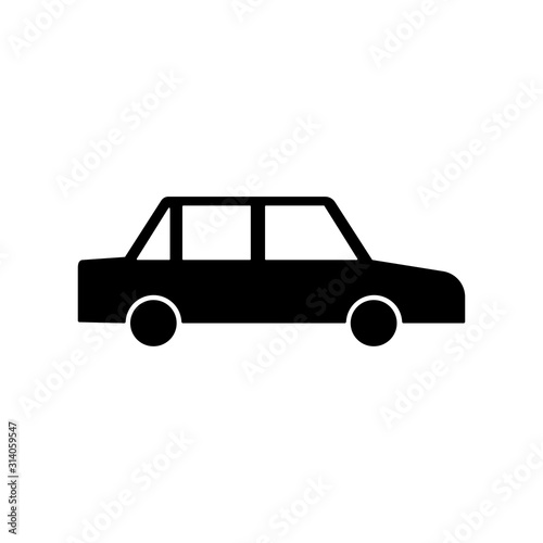 Concept flat design icon car on background