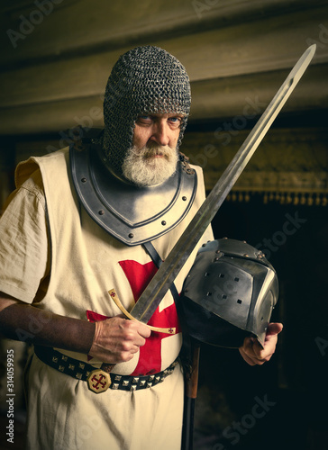 Crusader with helmet